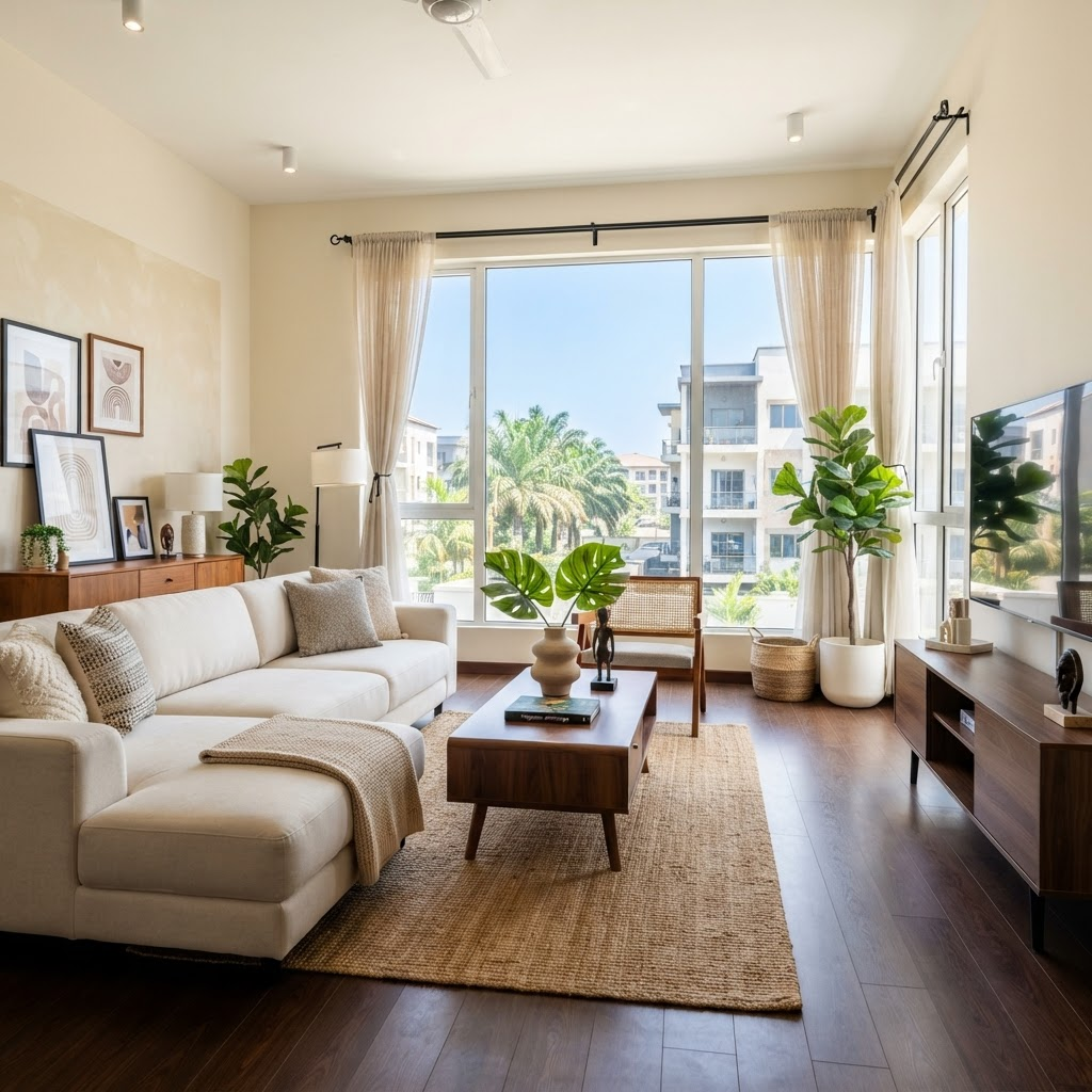 Bright apartment living room